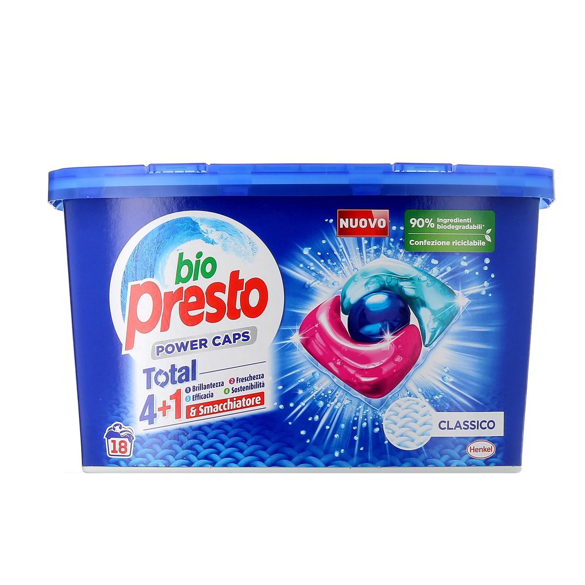 Bio Presto Power Caps Total & Smacchiatore Classico 18 pezzi