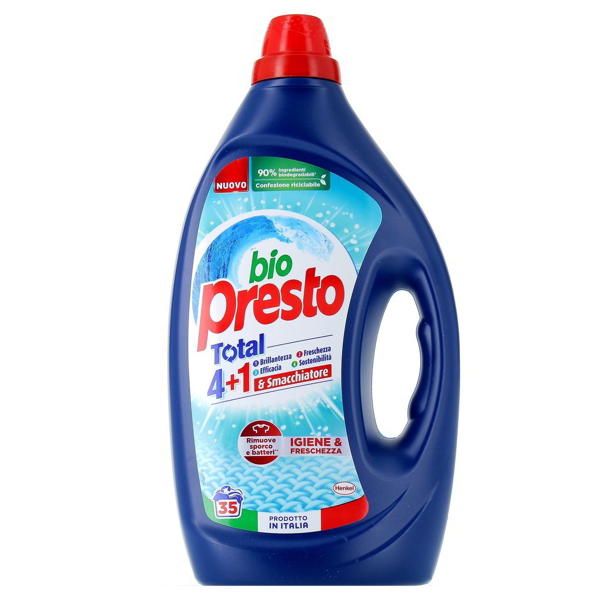 Bio Presto Detersivo Liquido Total & Smacchiatore Igiene & Freschezza 35 Lavaggi 1575 ml