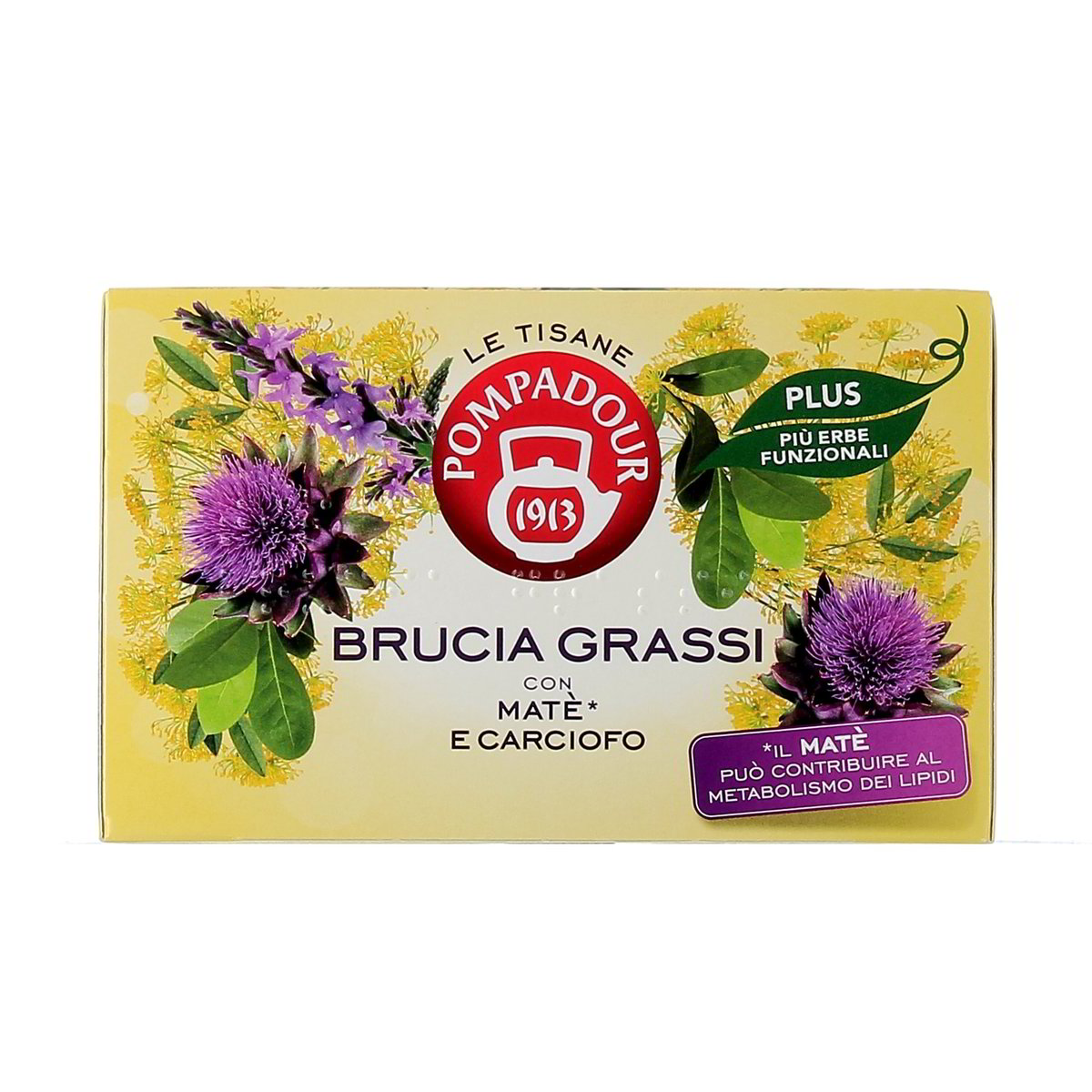 Pompadour TISANA BRUCIA GRASSI CON MATÈ E CARCIOFO 18 filti 39,6 g