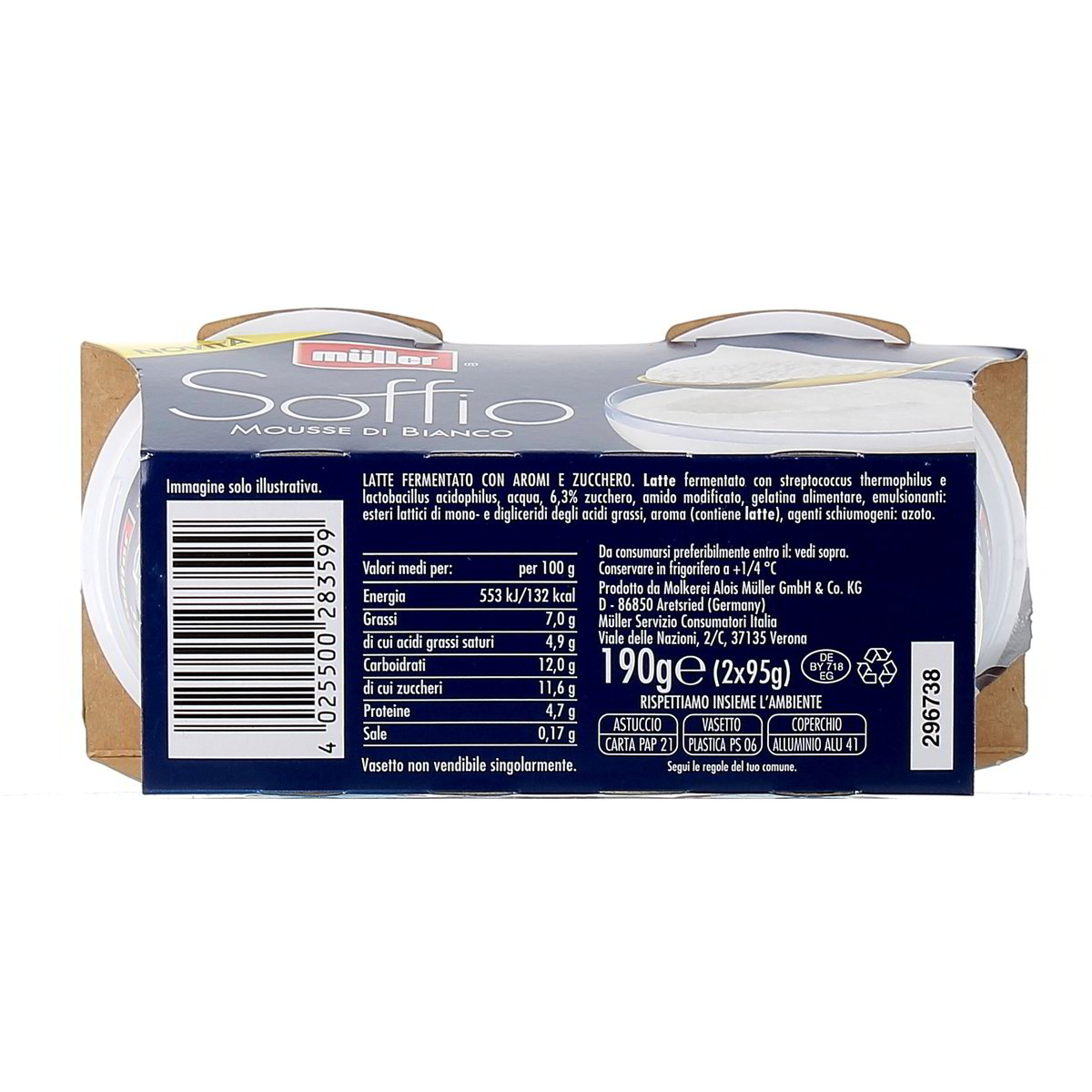 Müller Soffio Mousse Di Bianco 2x95 g — immagine 3