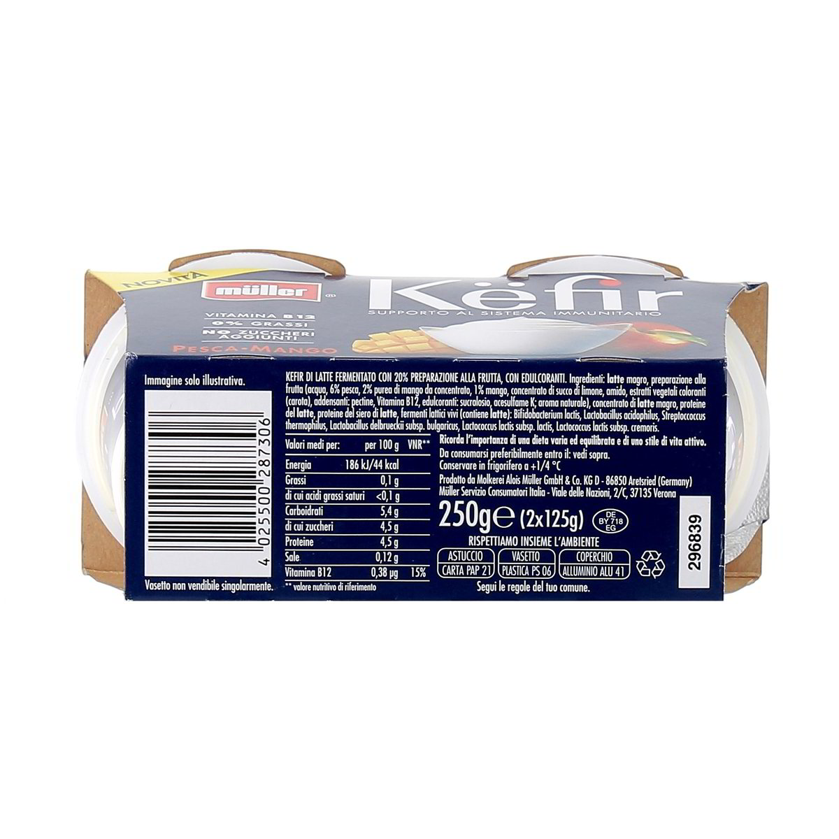 Müller Kefir Pesca E Mango 2x125 g — immagine 3
