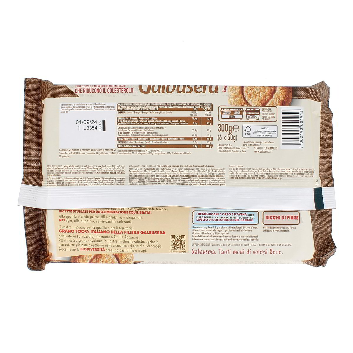 Galbusera Col Cuore Frollini Ricchi Di Fibre 300 g — immagine 3