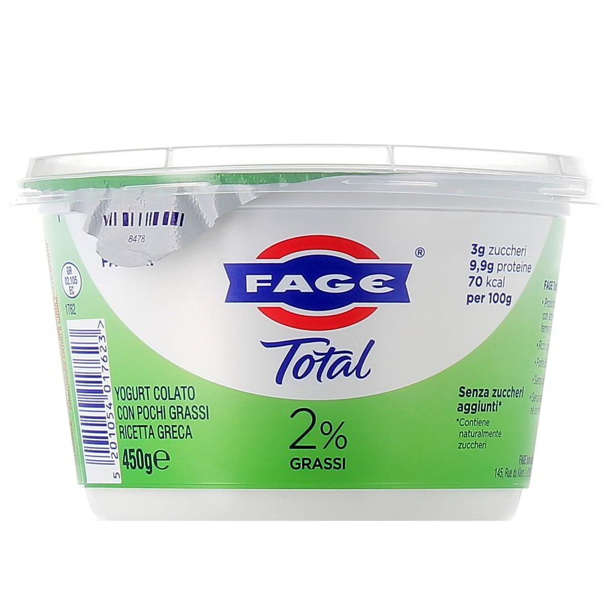 Fage Total 2% Grassi Yogurt Colato Ricetta Greca 450 g