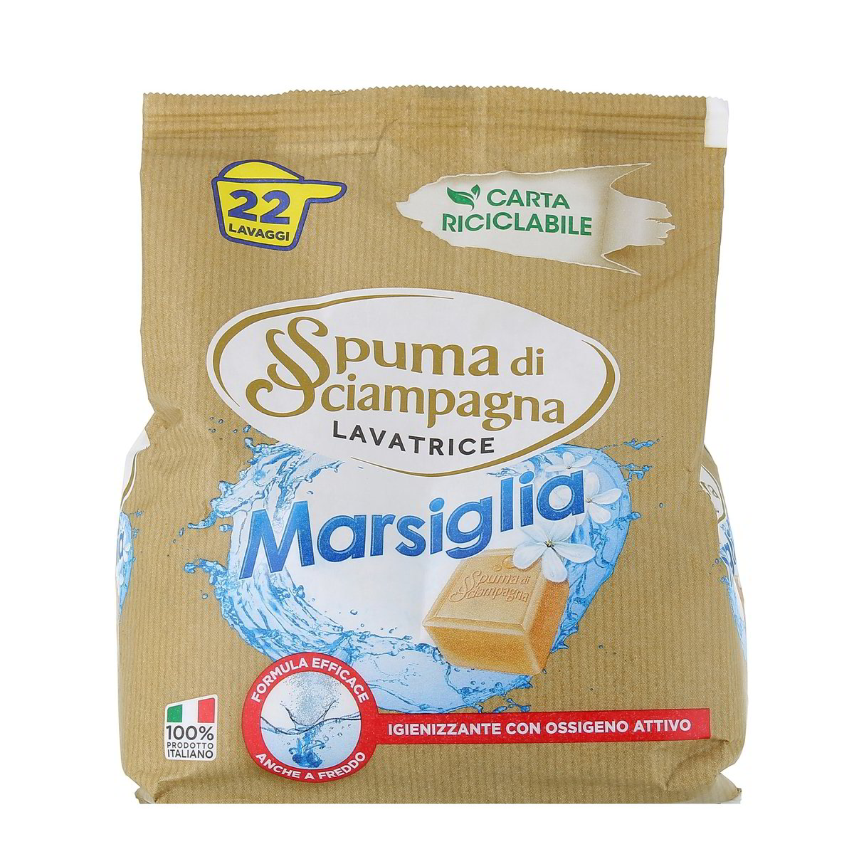 Spuma di Sciampagna Detersivo In Polvere Marsiglia 22 Lavaggi 990 g