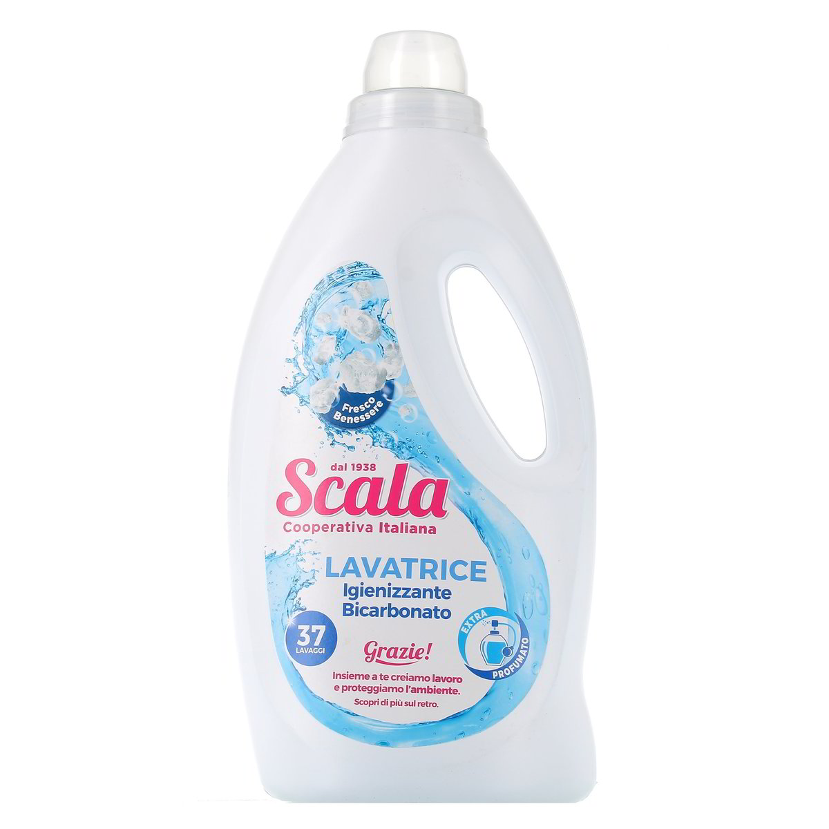 Scala Detersivo Liquido Lavatrice Bicarbonato 37 Lavaggi 1,5 l