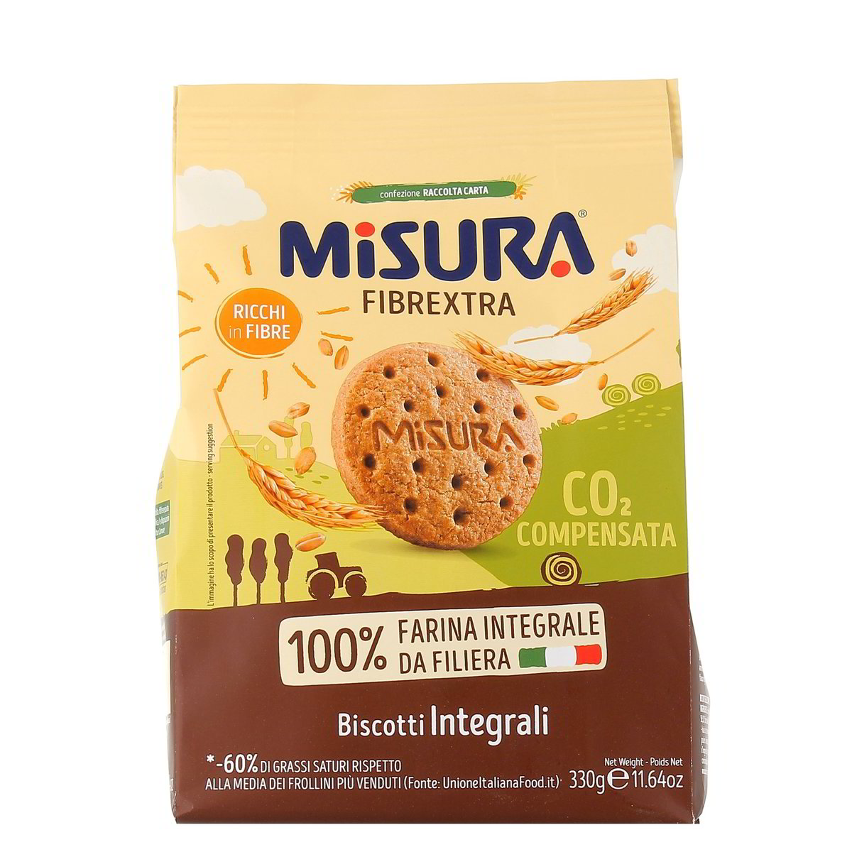 Misura Fibrextra Biscotti Integrali 330 g