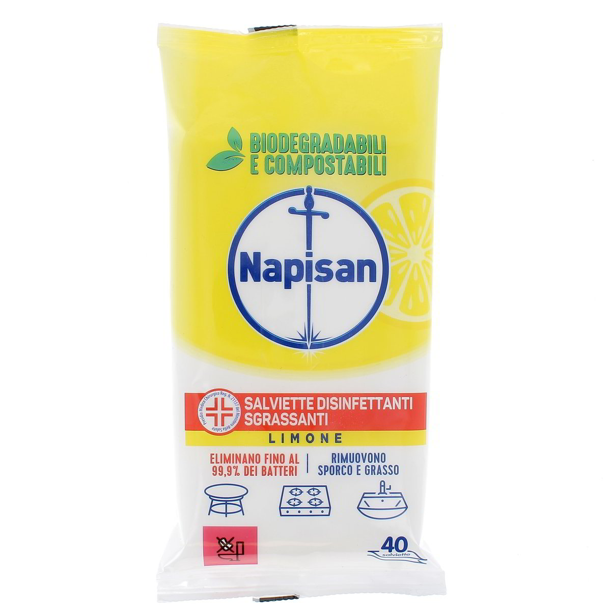 Napisan SALVIETTE BIODEGRADABILI x40 PORFUMAZIONE ASSORTITA 1 pezzo