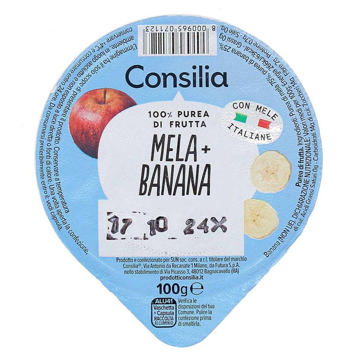 Consilia 100% Polpa Di Mela E Banana 100 g