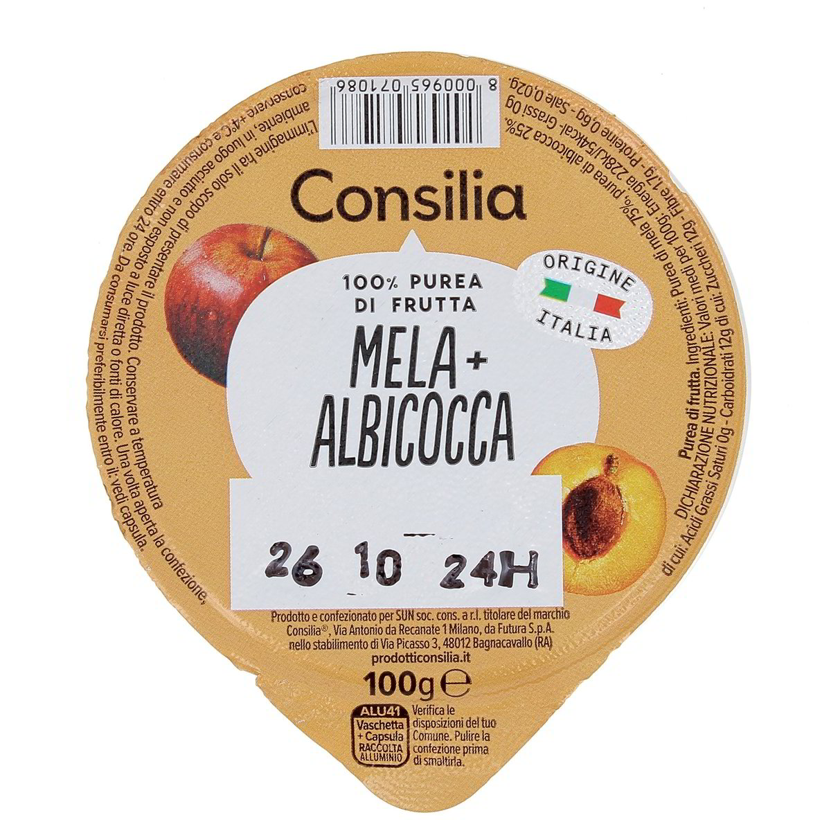 Consilia 100% Polpa Di Mela E Albicocca 100 g