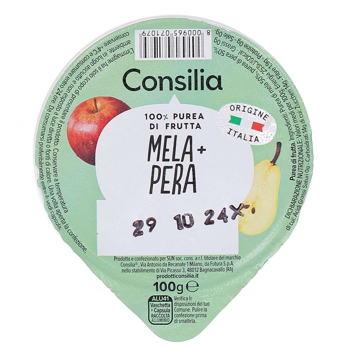 Consilia 100% Polpa Di Mela E Pera 100 g