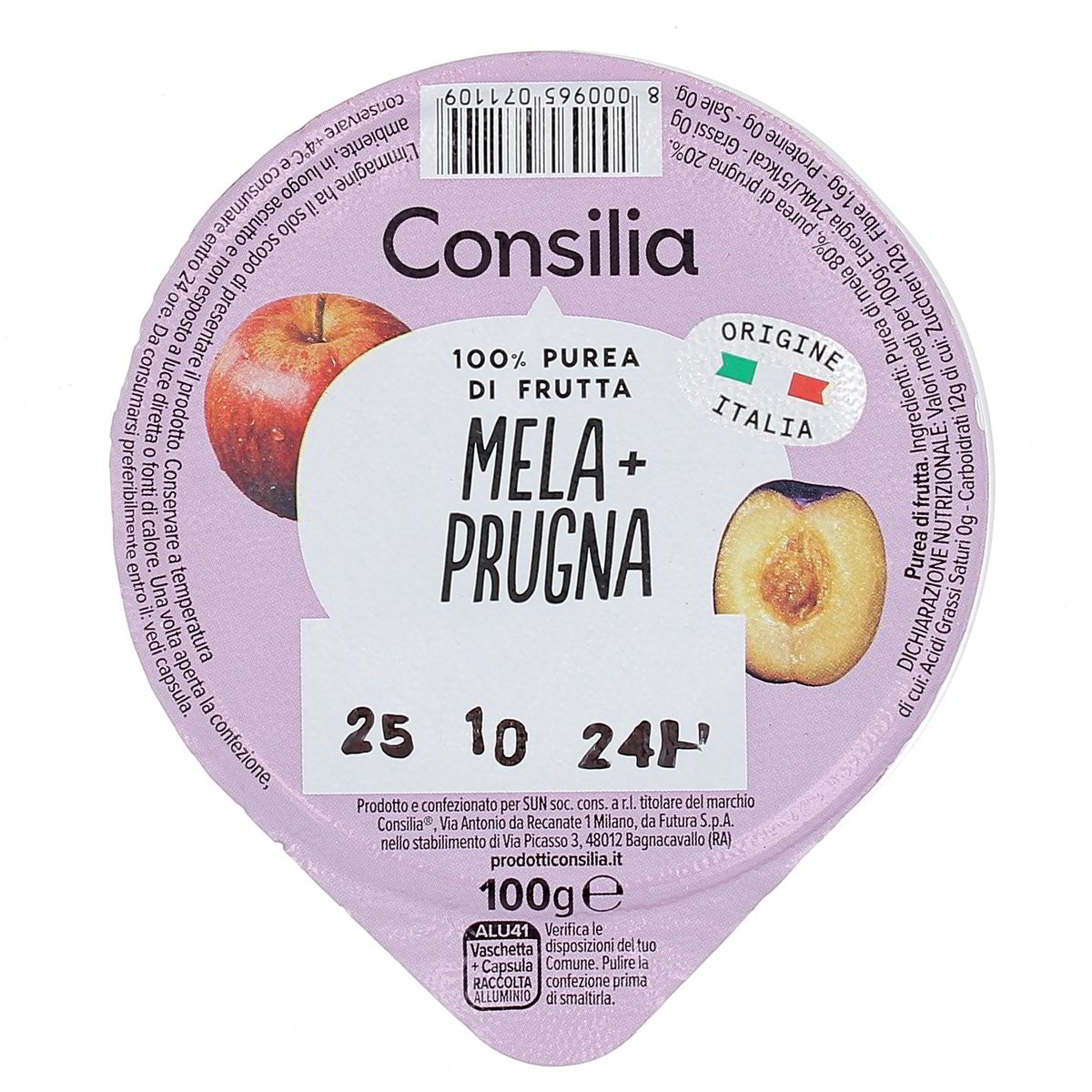 Consilia 100% Polpa Di Mela E Prugna 100 g