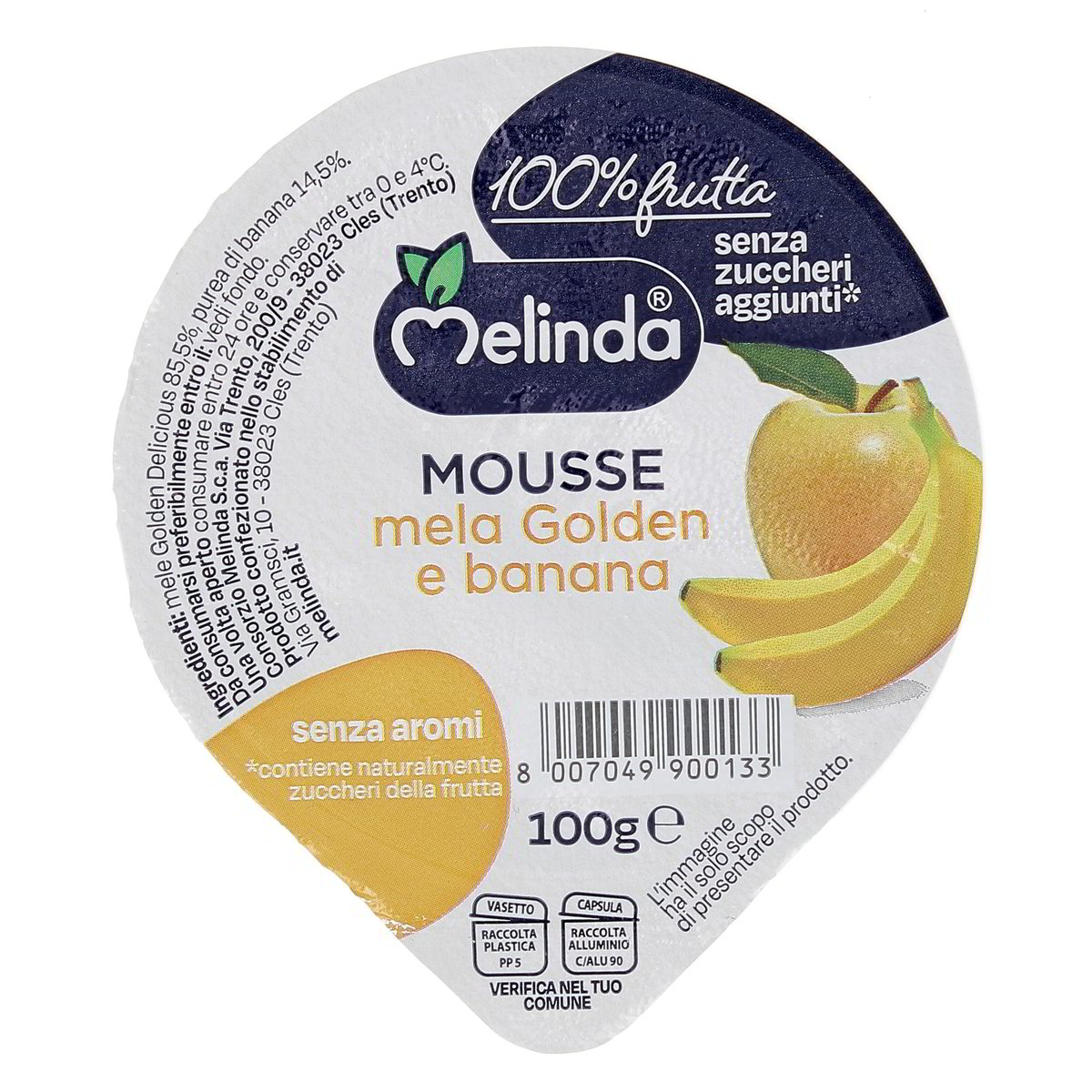 Melinda Mousse 100% Mela E Banana 100 g
