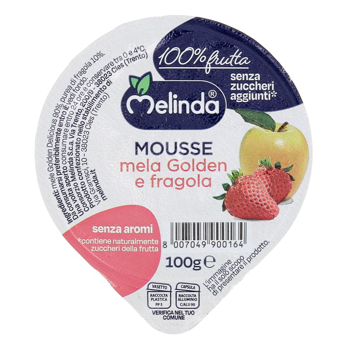 Melinda Mousse 100% Mele E Fragole 100 g