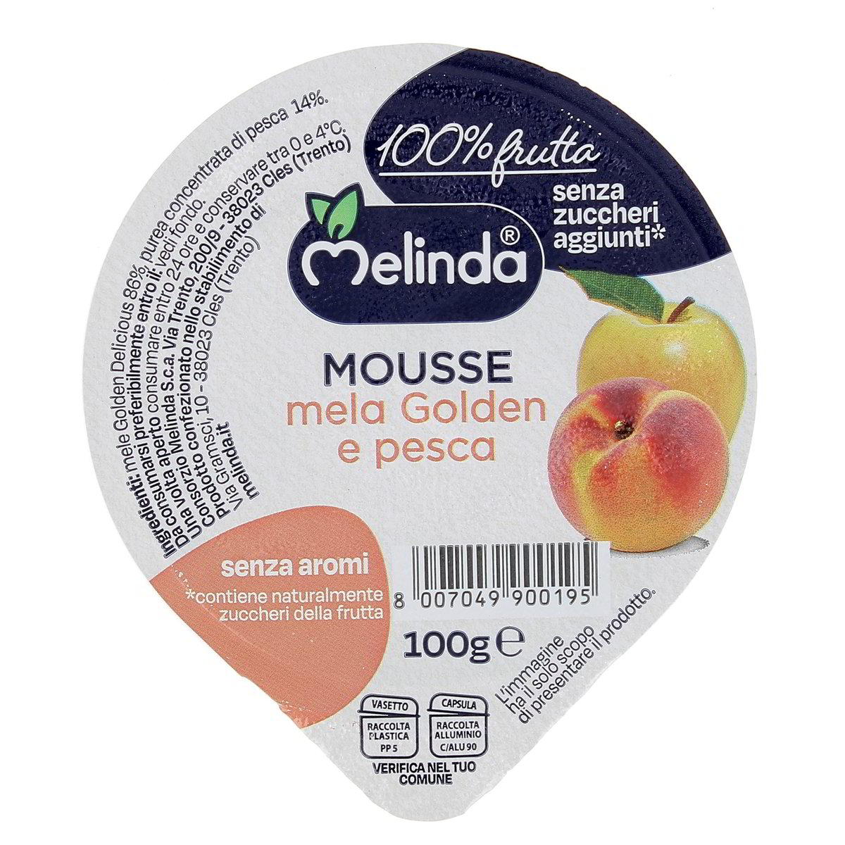 Melinda Mousse Mela E Pesca 100 g