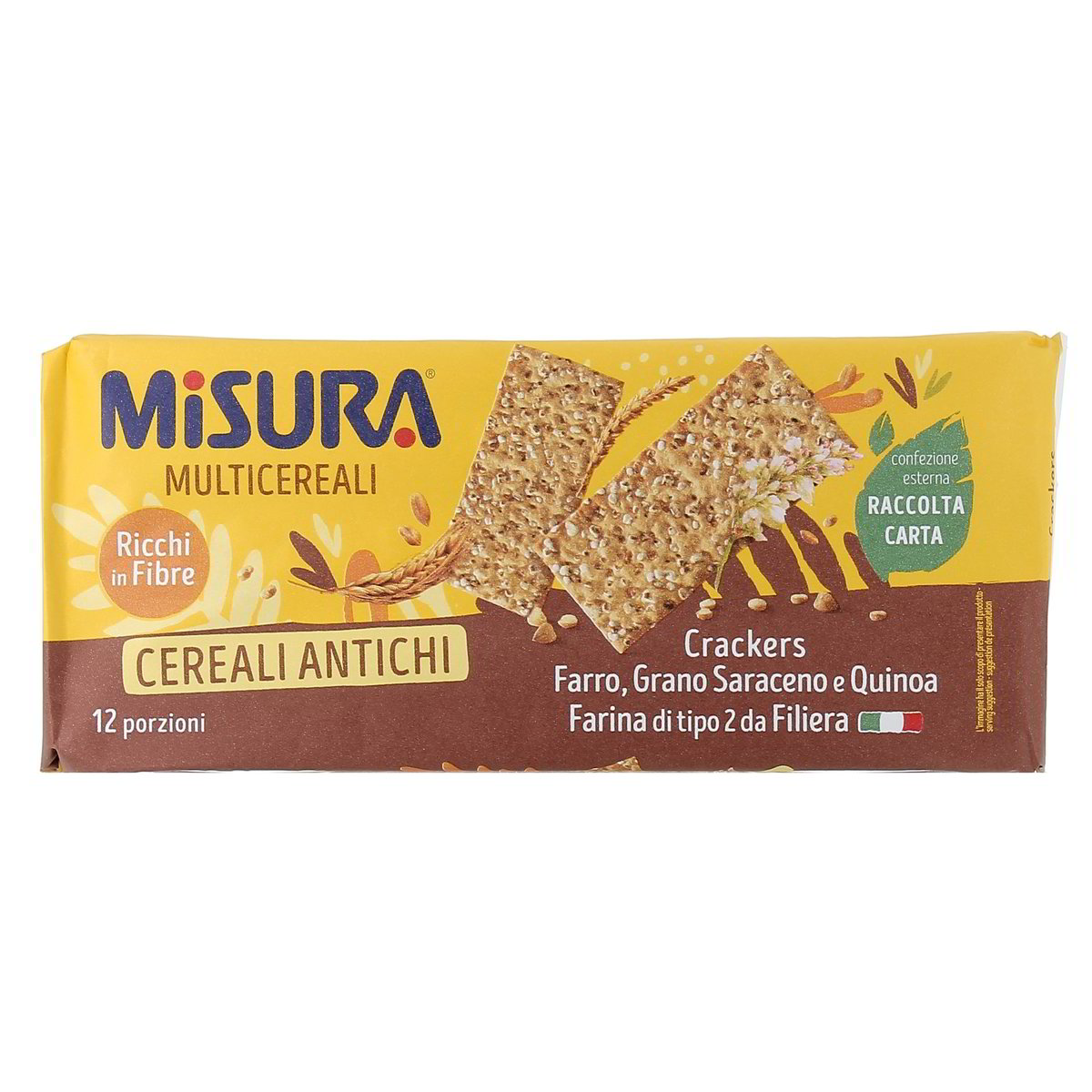 Misura Multigrain Crackers Farro Grano Saraceno E Quinoa 350 g