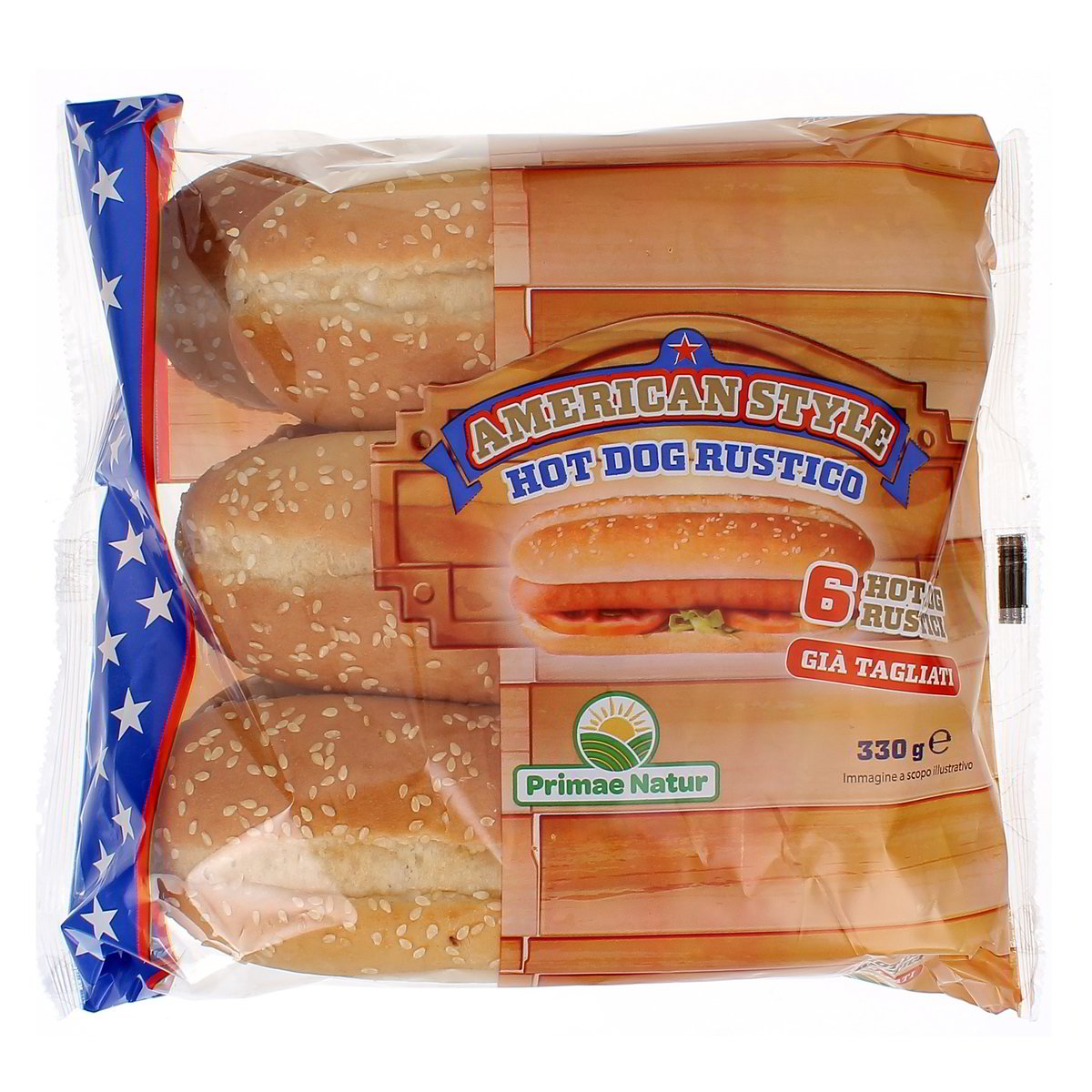 Primae Natur AMERICAN STYLE HOT DOG RUSTICO TAGLIATI x6 330 g
