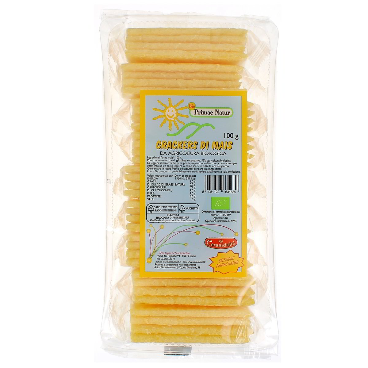 Primae Natur Crackers Di Mais Bio 100 g