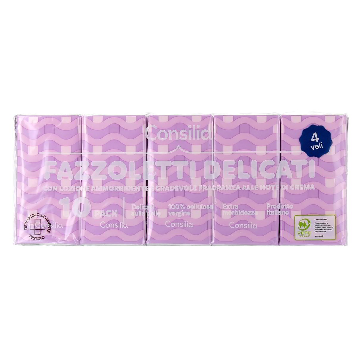 Consilia Fazzoletti Delicati 4 Veli 10 pezzi