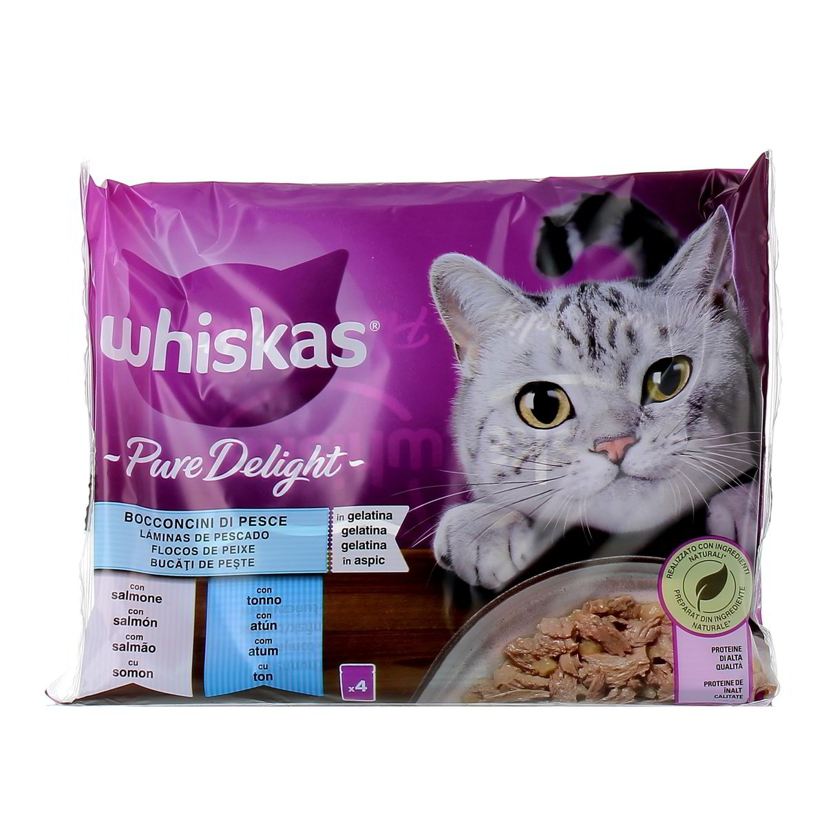 Whiskas STRACCETTI IN GELATINA SELEZIONE PESCE x4 340 g