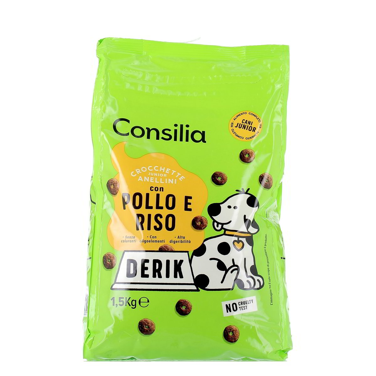 Consilia Derik Crocchette Anellini Con Pollo E Riso Cani Junior 1,5 kg