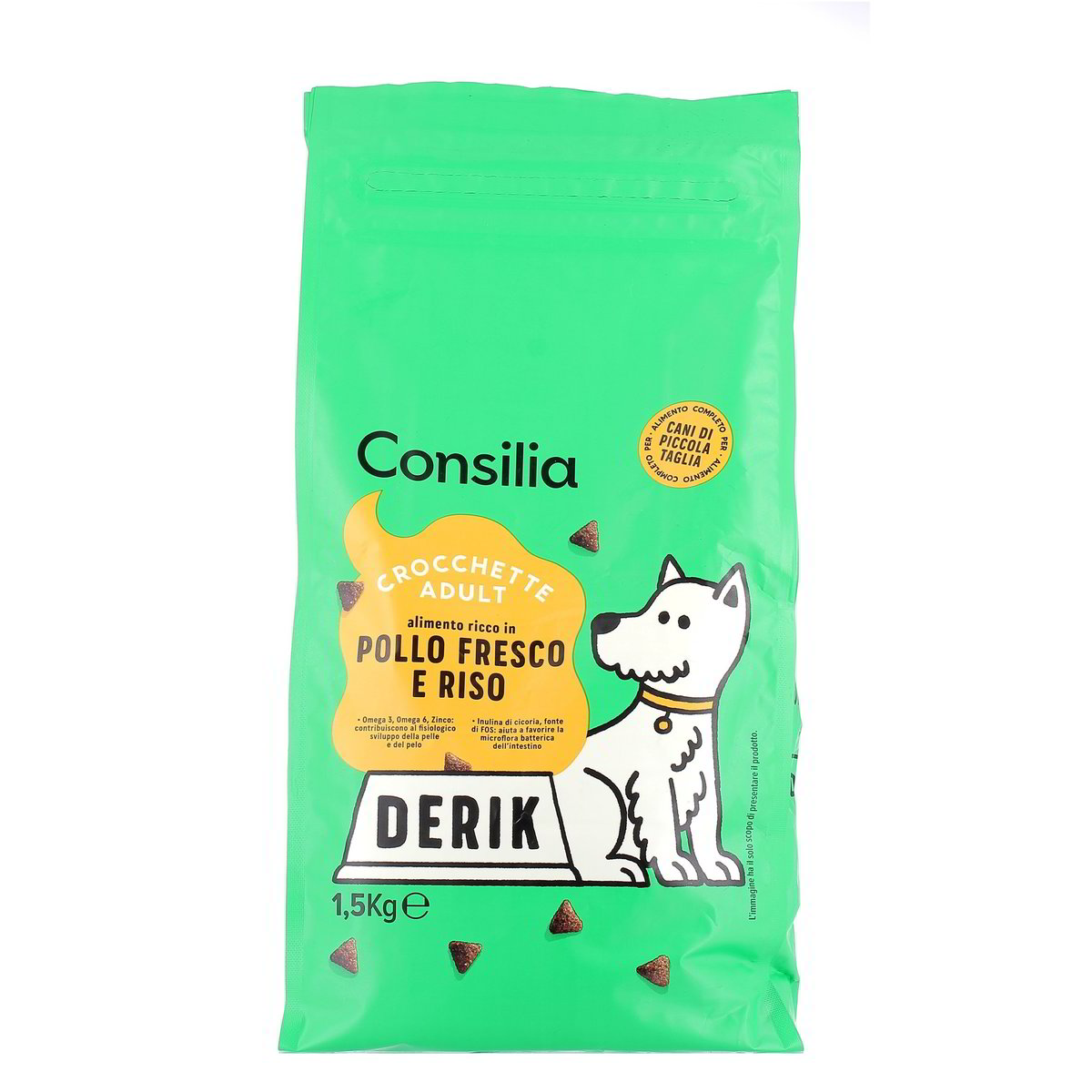 Consilia Derik Crocchette Adult Pollo Fresco E Riso Cani Di Piccola Taglia 1,5 kg