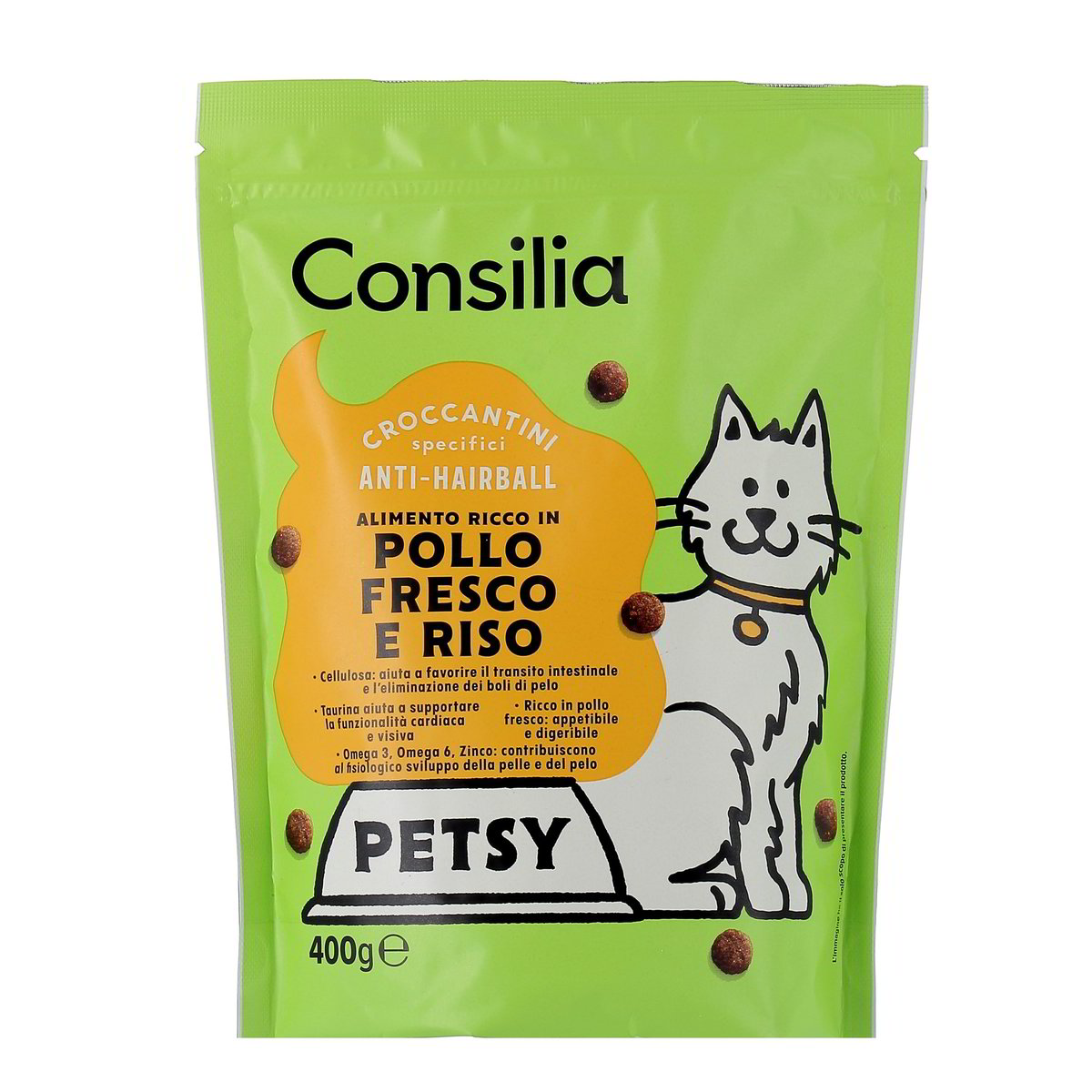 Consilia Anti-Hairball Croccantini Con Pollo Fresco E Riso 400 g