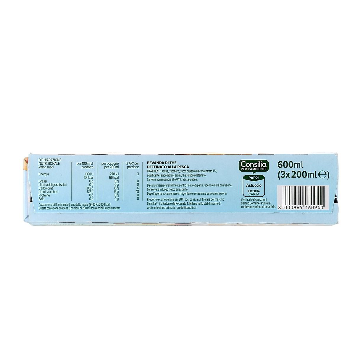 Consilia The Alla Pesca Deteinato 3x20 cl — immagine 3