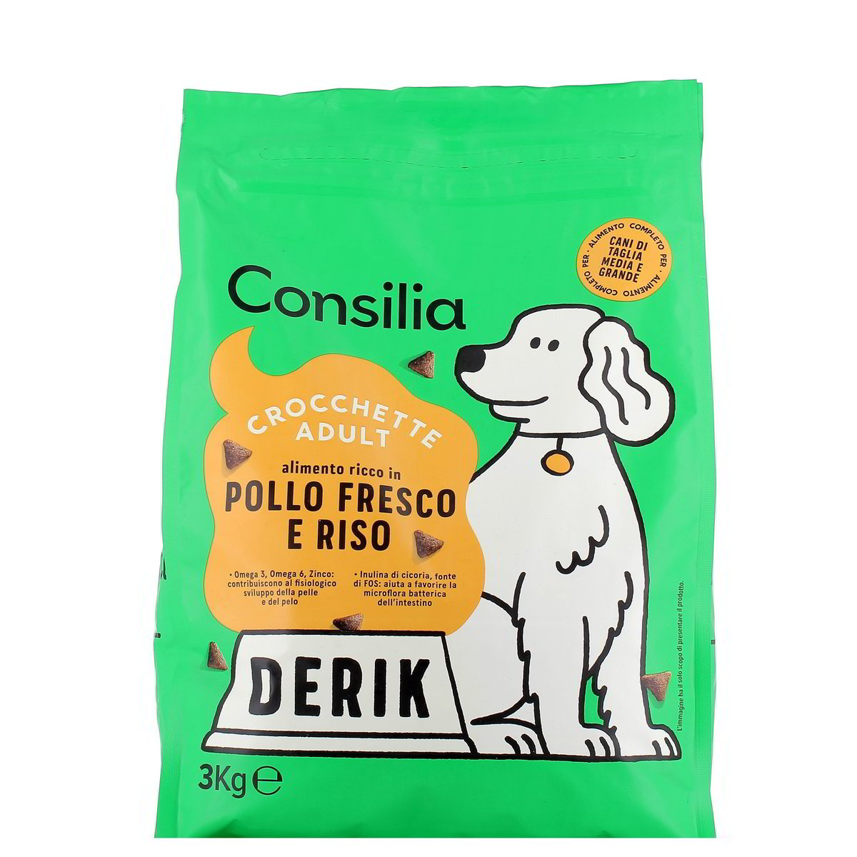 Consilia Derik Crocchette Con Pollo Fresco E Riso Adult 3 kg