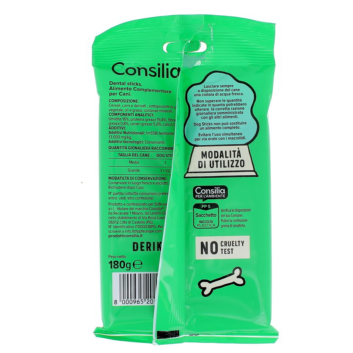 Consilia Derik Dental Stick Per Denti Forti Medio Grandi 180 g — immagine 3