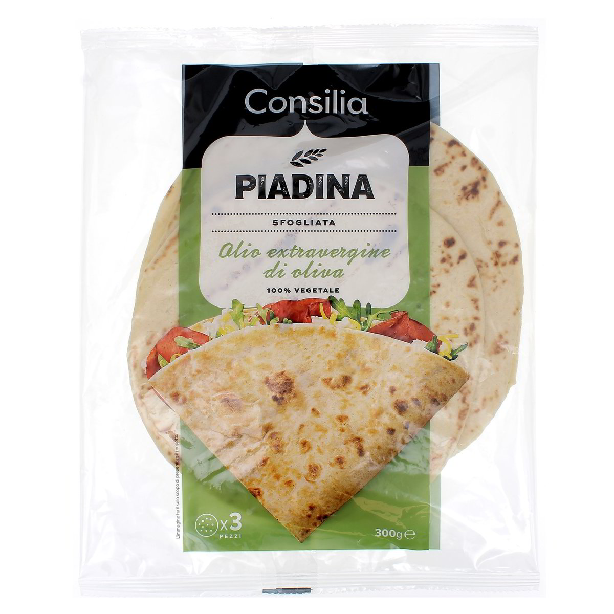 Consilia PIADINA SFOGLIATA CON OLIO EXTRA VERGINE DI OLIVA x3 300 g