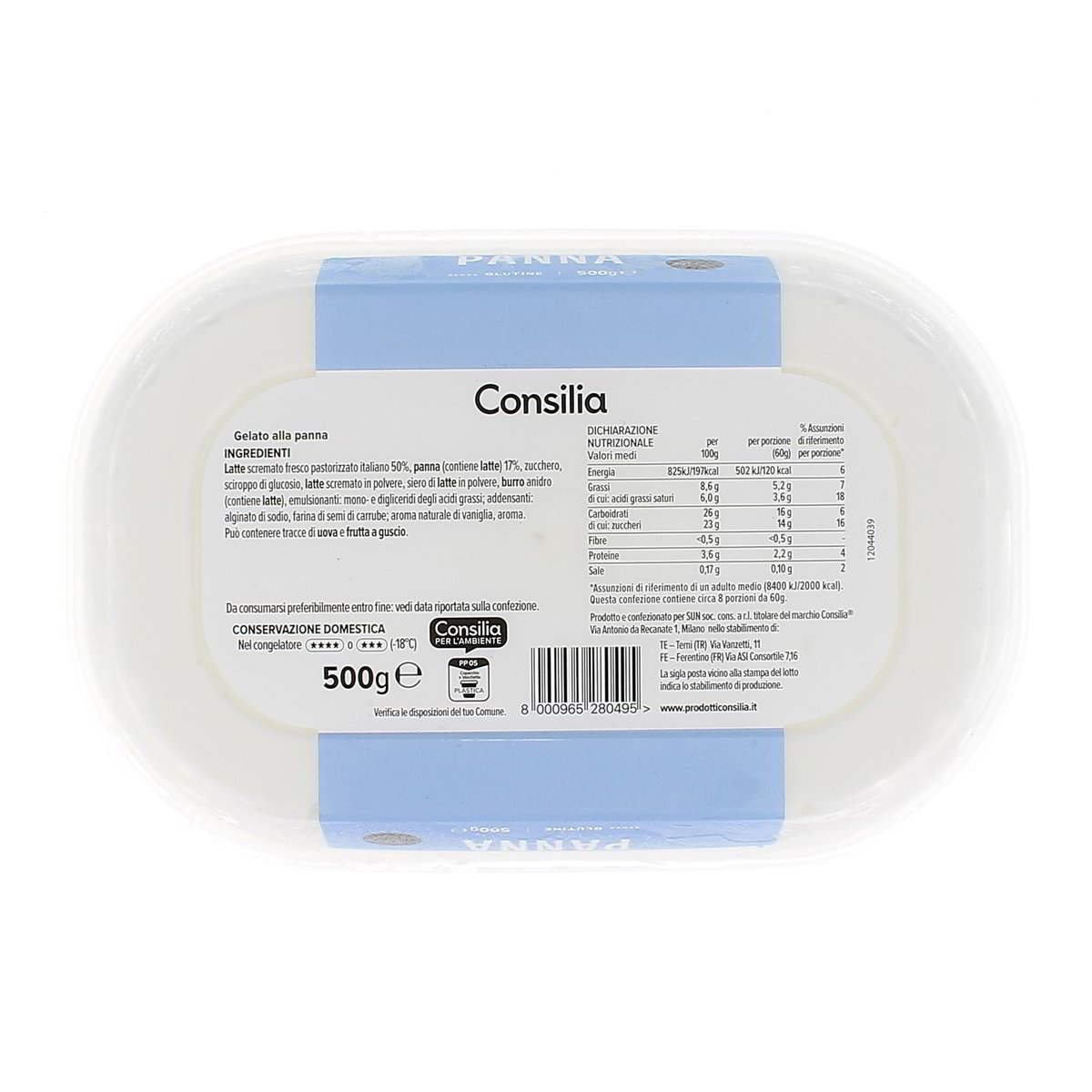 Consilia Gelato Gusto Panna 500 g — immagine 3