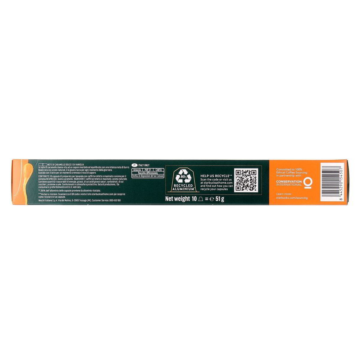 Starbucks Smooth Caramel By Nespresso Caffè Con Aroma Caramello 10 pezzi - 51 g totali — immagine 3