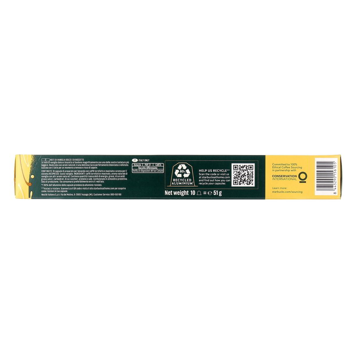 Starbucks Creamy Vanilla Flavoured Coffee Intensity 5 10 pezzi - 51 g totali — immagine 3
