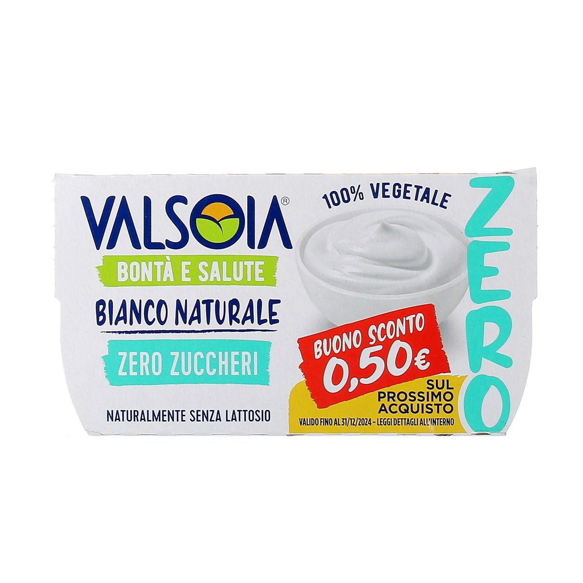 Valsoia Bianco Naturale Zero Zuccheri 2x125 g