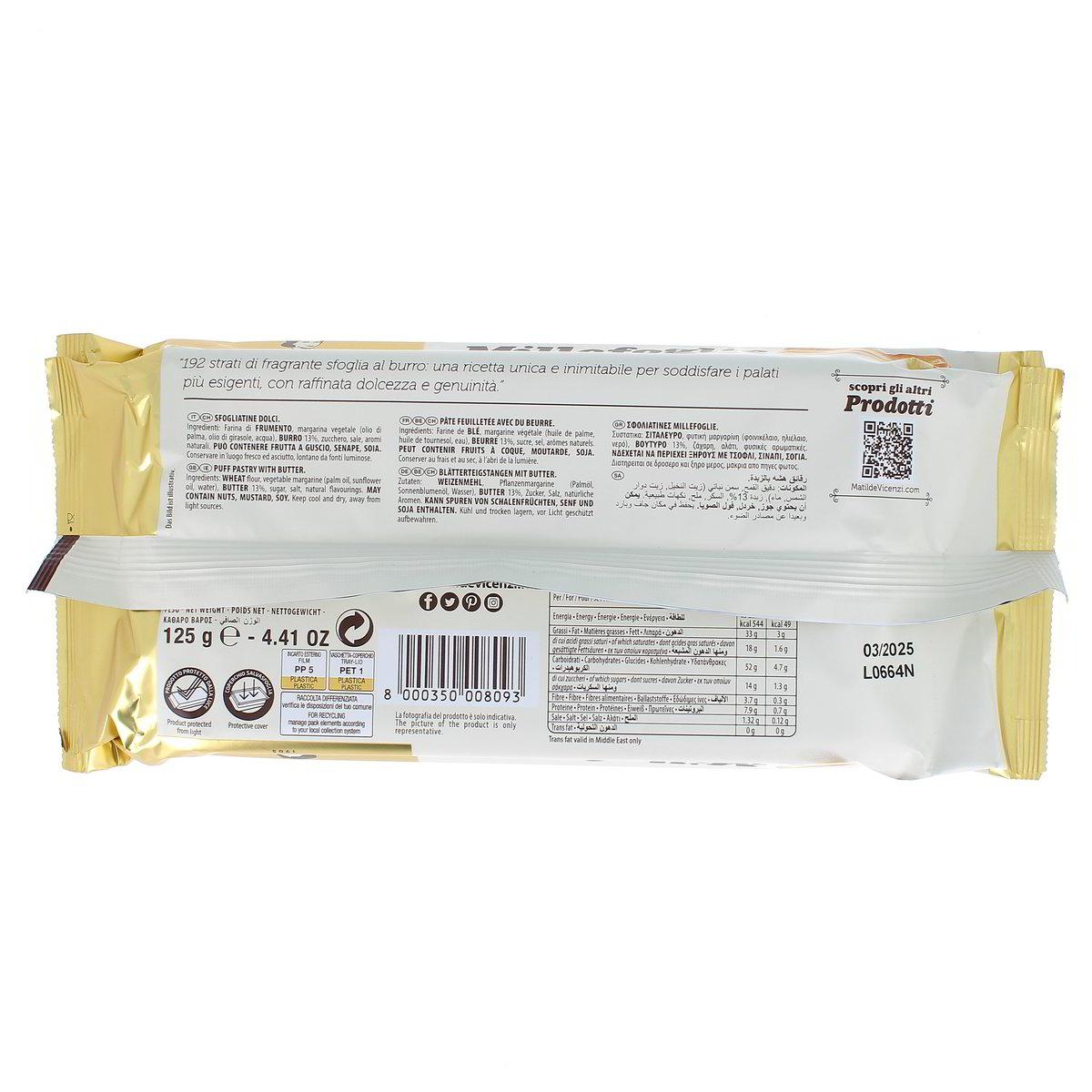 Matilde Vicenzi Millefoglie Classiche Con Burro 125 g — immagine 3