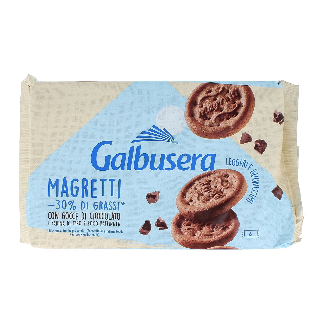 Galbusera MAGRETTI I LEGGERI CON GOCCE DI CIOCCOLATO x6 260 g