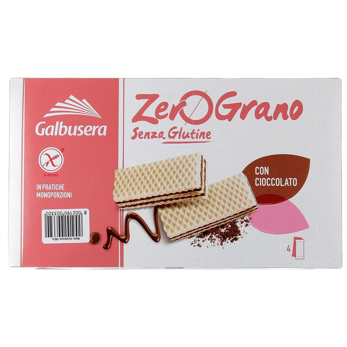 Galbusera Zerograno Wafer Con Cioccolato 180 g