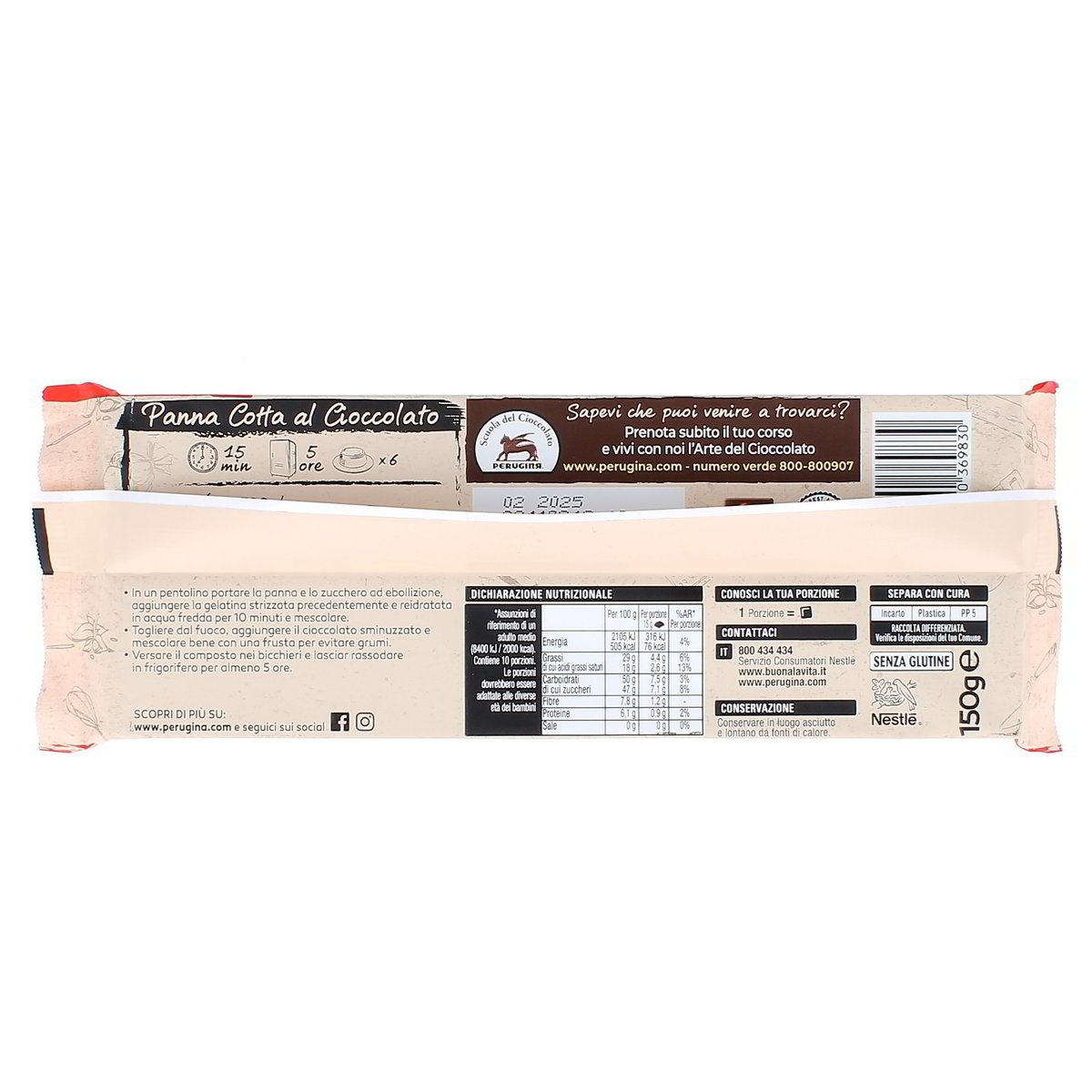 Perugina Granblocco Tavoletta Cioccolato Fondente Extra 50% 150 g — immagine 3