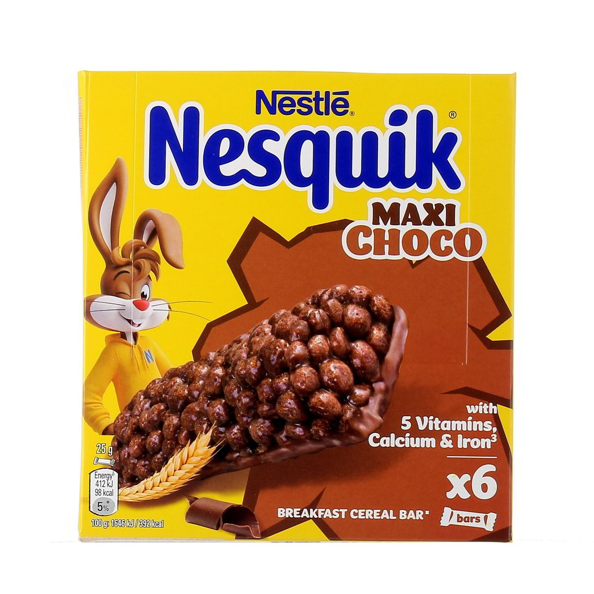 Nesquik Maxi Choco Barrette Di Cereali Integrali 6 pezzi da 25 g