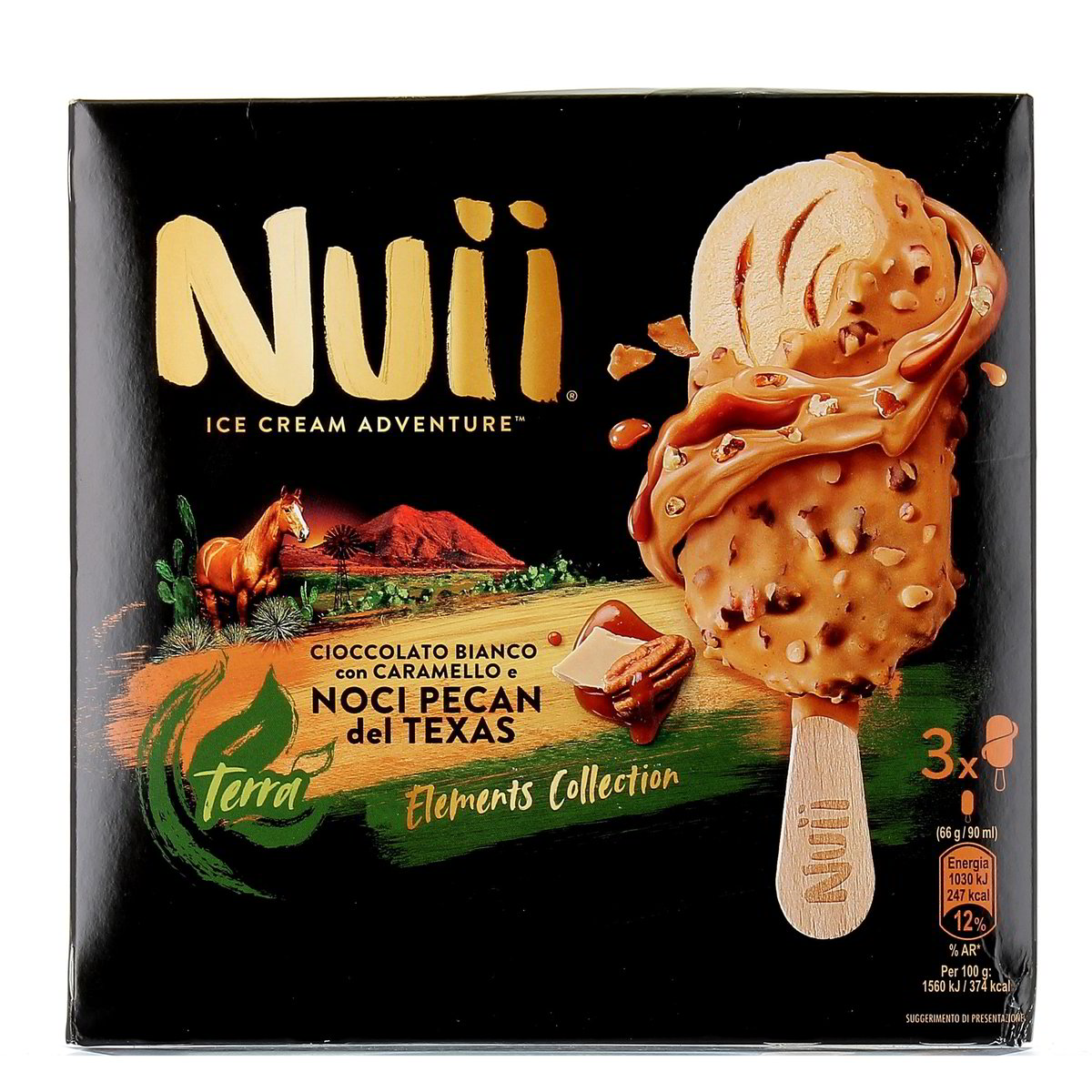 Nuii TERRA CIOCCOLATO BIANCO CON CARAMELLO E NOCI PECAN DEL TEXAS x3 198 g