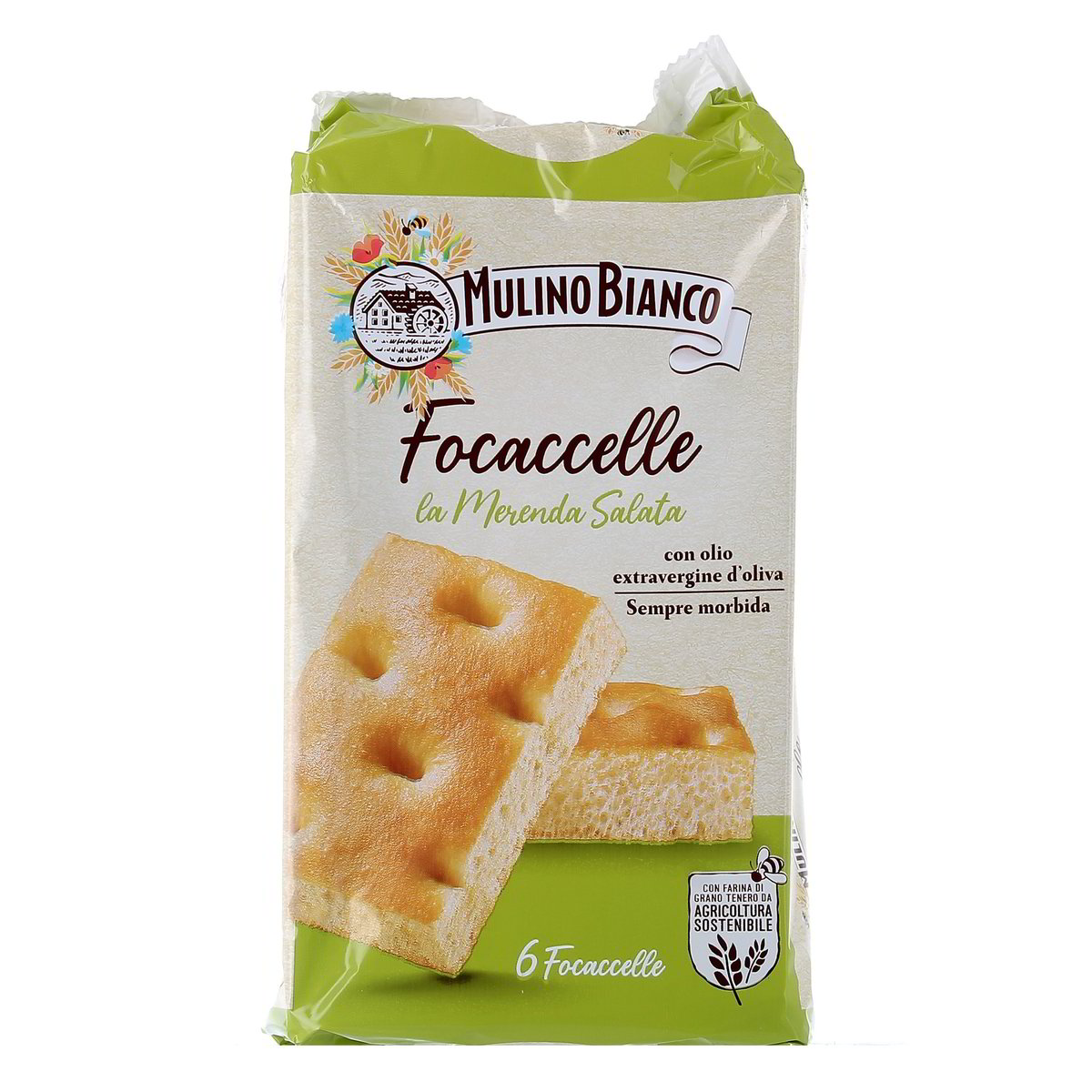 Mulino Bianco FOCACCELLE CON OLIO EXTRAVERGINE DI OLIVA x6 198 g