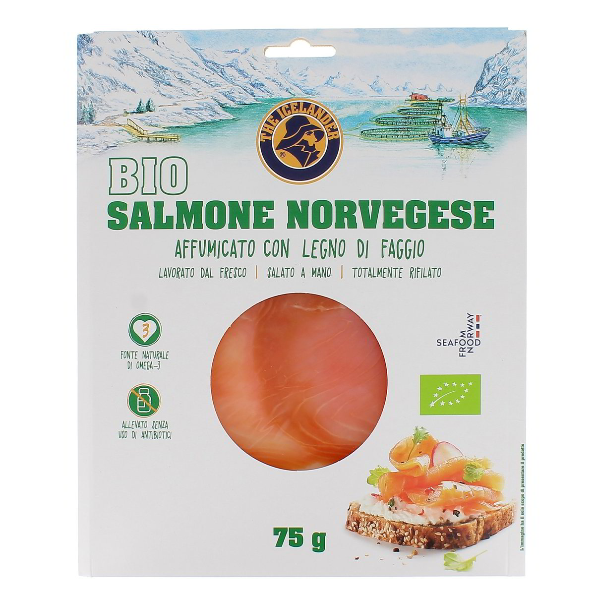 THE Icelander Salmone Norvegese Affumicato Bio 75 g