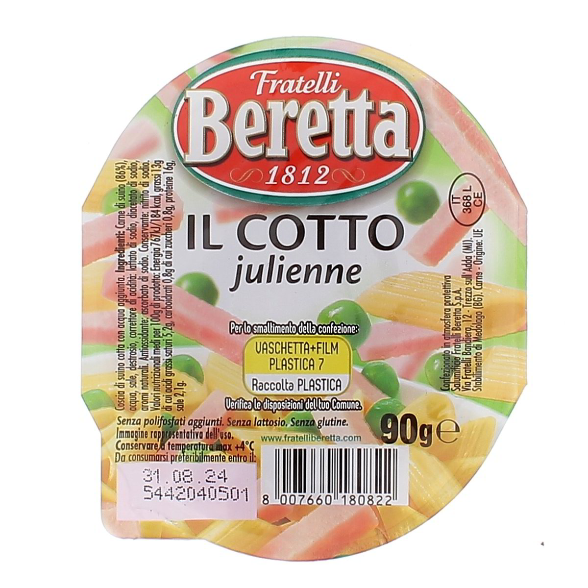 Beretta Prosciutto Cotto Taglio Julienne 90 g