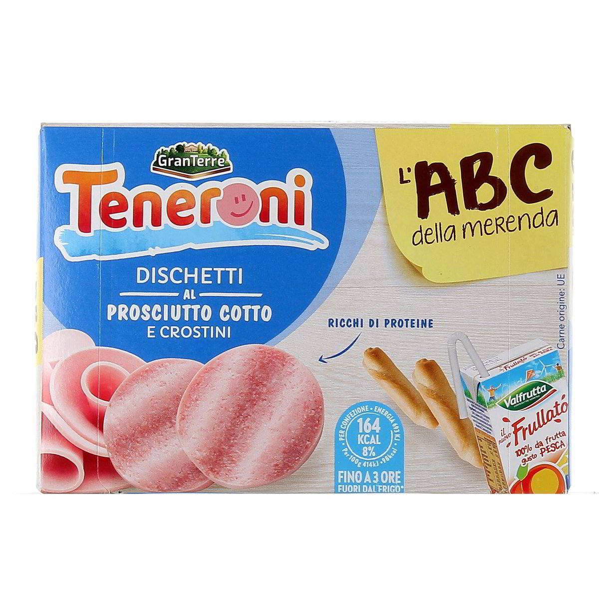 Granterre Teneroni La Merenda Prosciutto Cotto Crostini E Succo Di Frutta 170 g