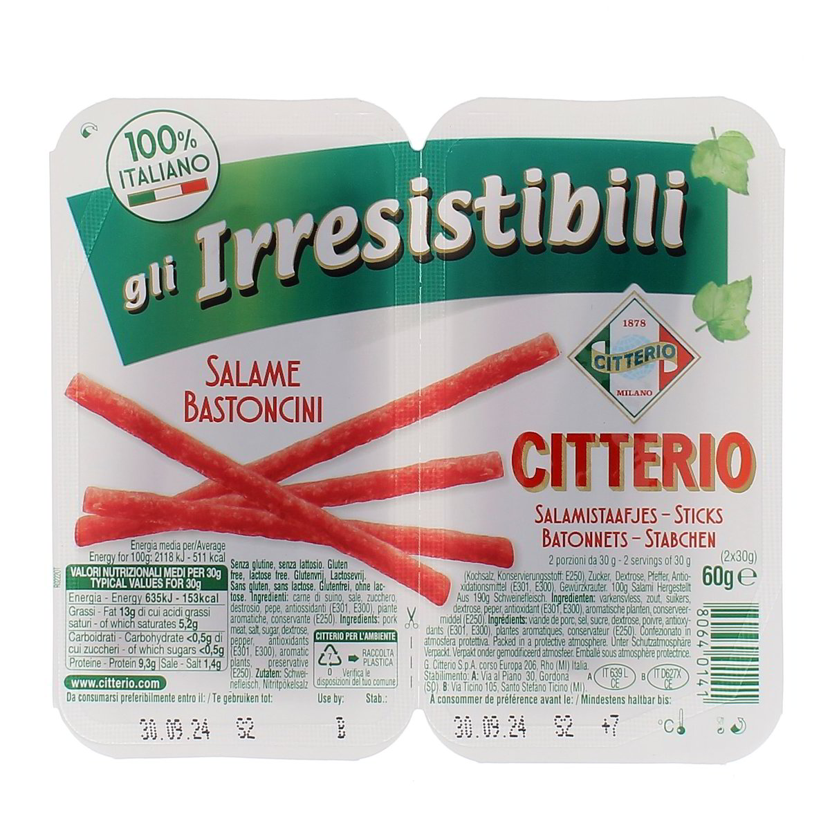 Citterio Salame Sticks 2x30 g