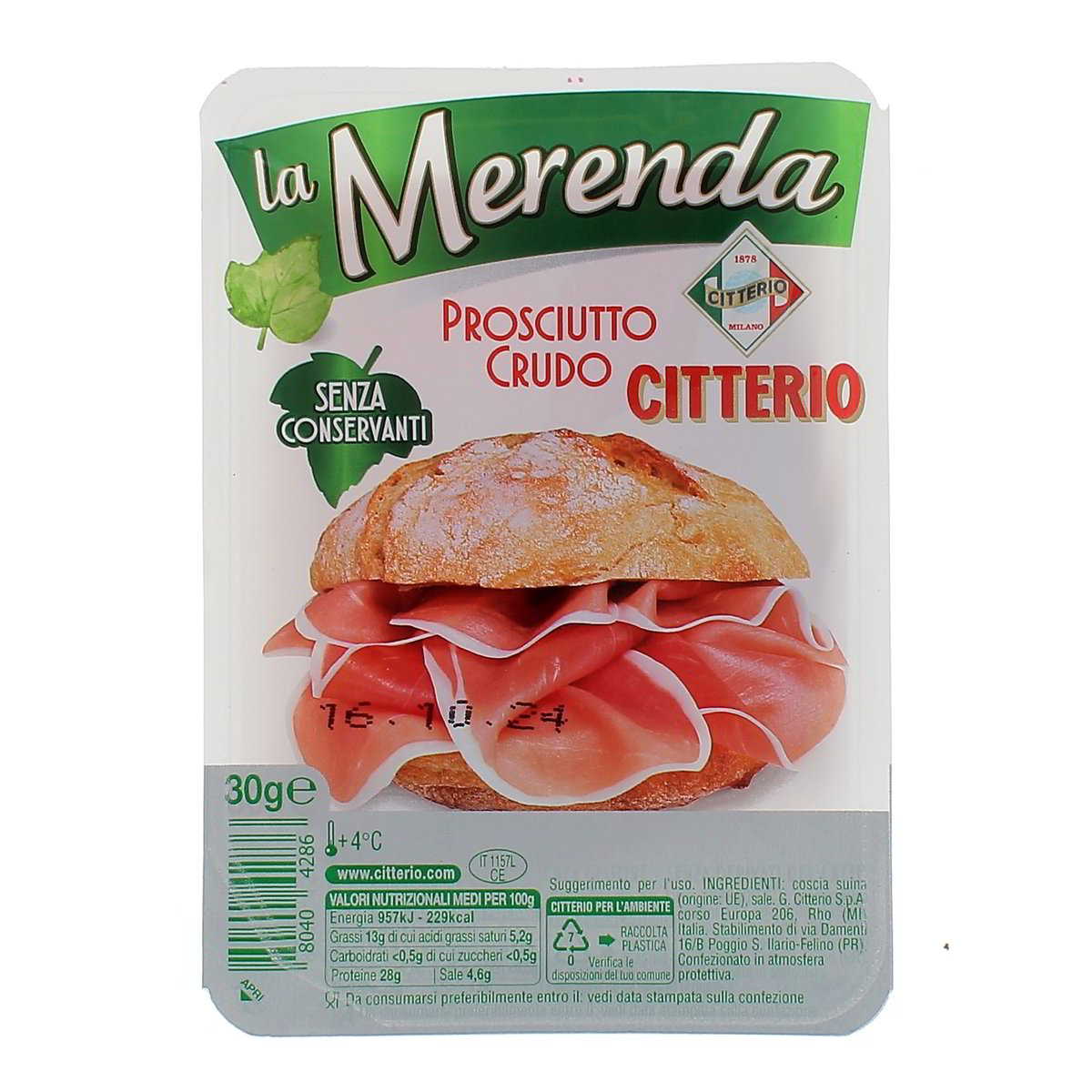 Citterio Prosciutto Crudo La Merenda 30 g