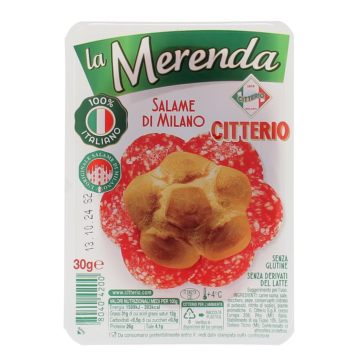 Citterio Salame Di Milano La Merenda 30 g