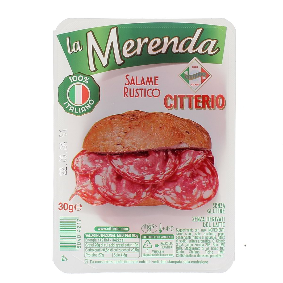 Citterio La Merenda Salame Rustico 30 g