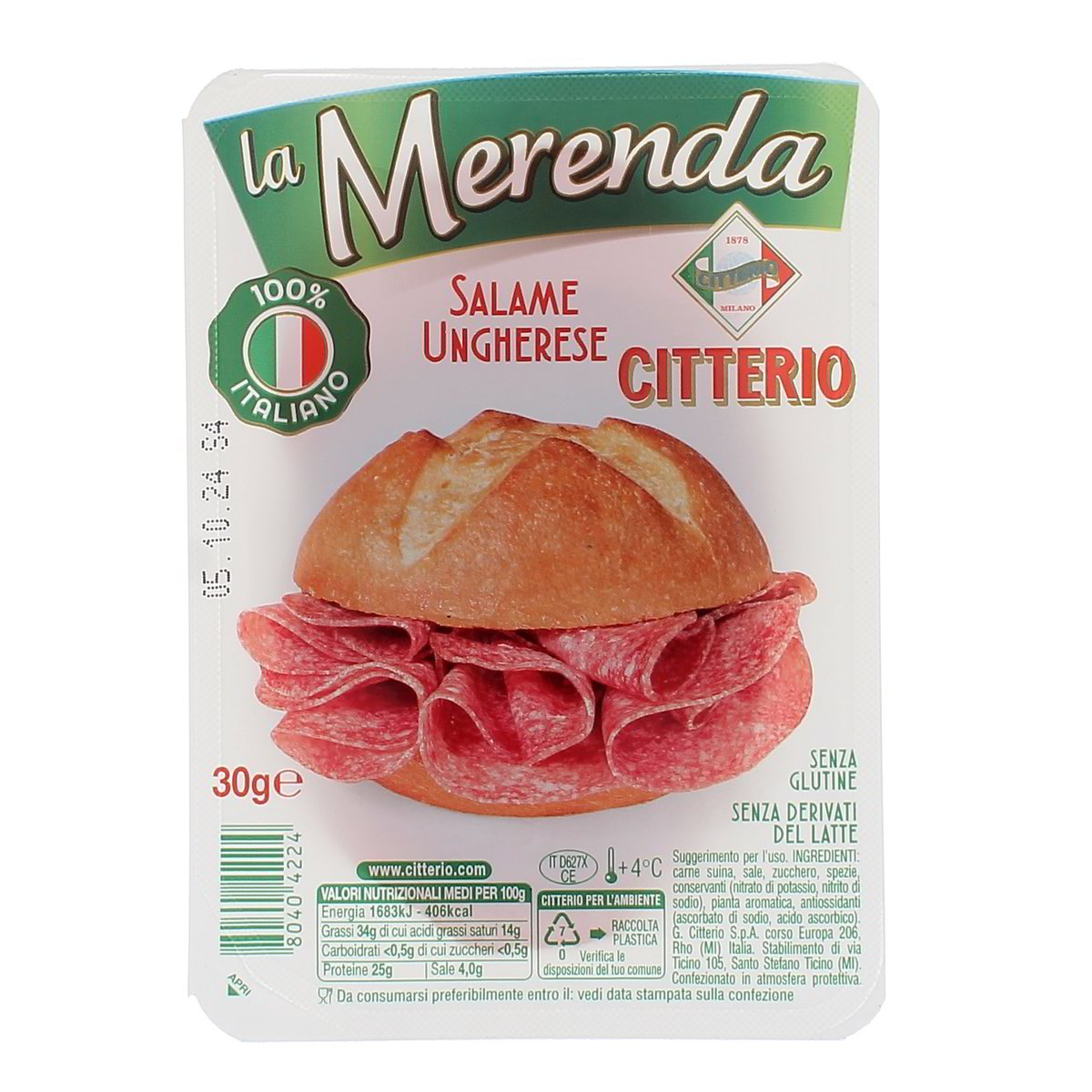 Citterio Salame Ungherese La Merenda 30 g