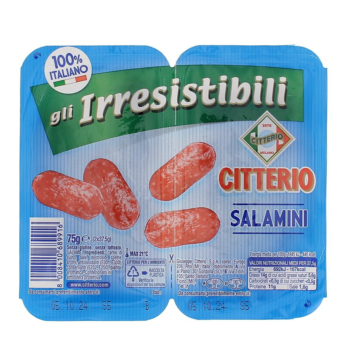 Citterio Irresistibili Salamini 75 g